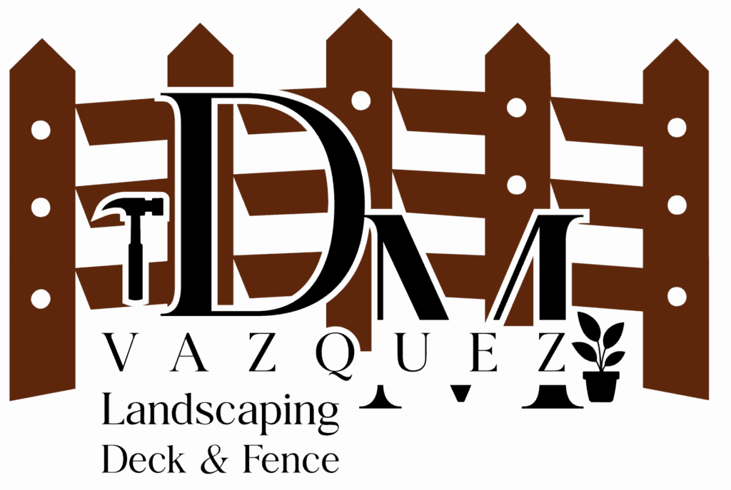 Ranch-style wooden deck and fence with natural finish, perfect for outdoor entertainment.